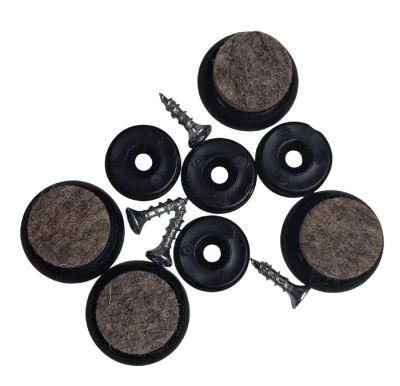 Patins en feutre noir pour chaise Wishbone CH24, lot de 4, par Carl Hansen & Søn