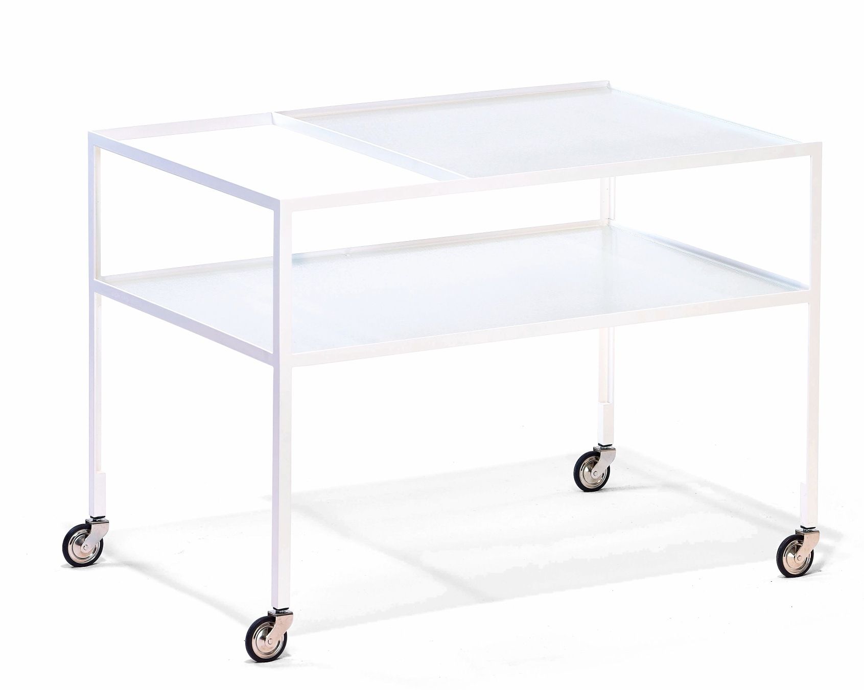 Chariot de bar blanc Richard Lampert