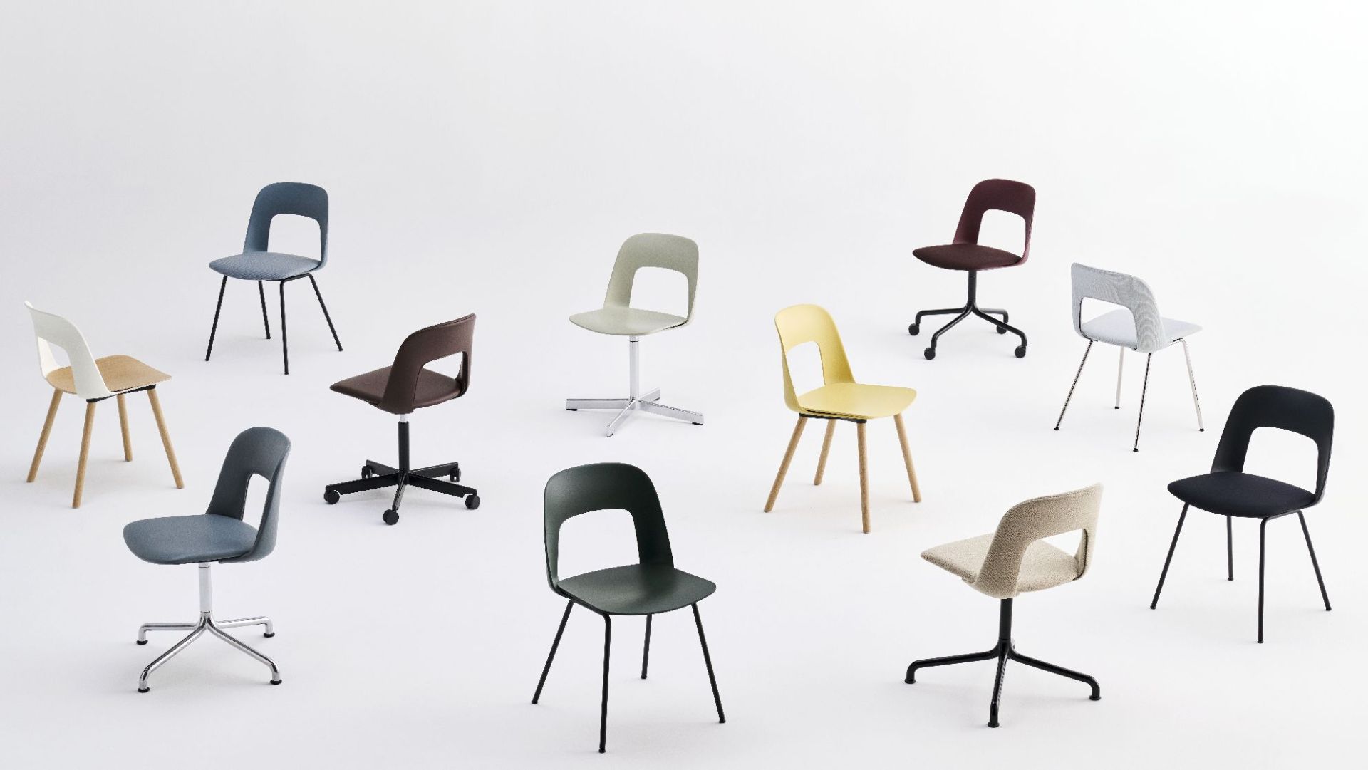 Layout Side Chair 141 5-étoile pivotante chaise Hay   