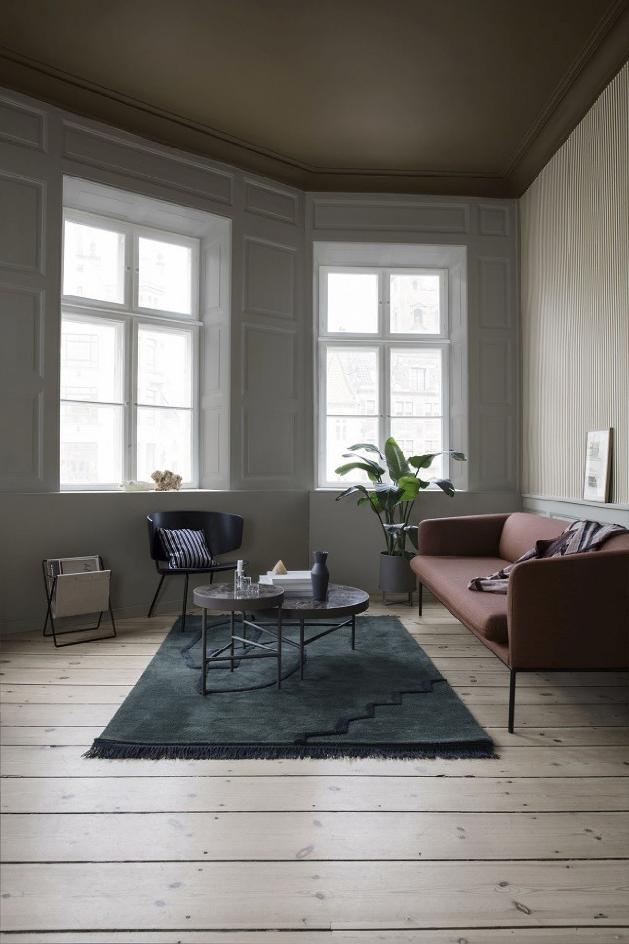 Marble Table Beistelltisch Ferm Living Noir 40