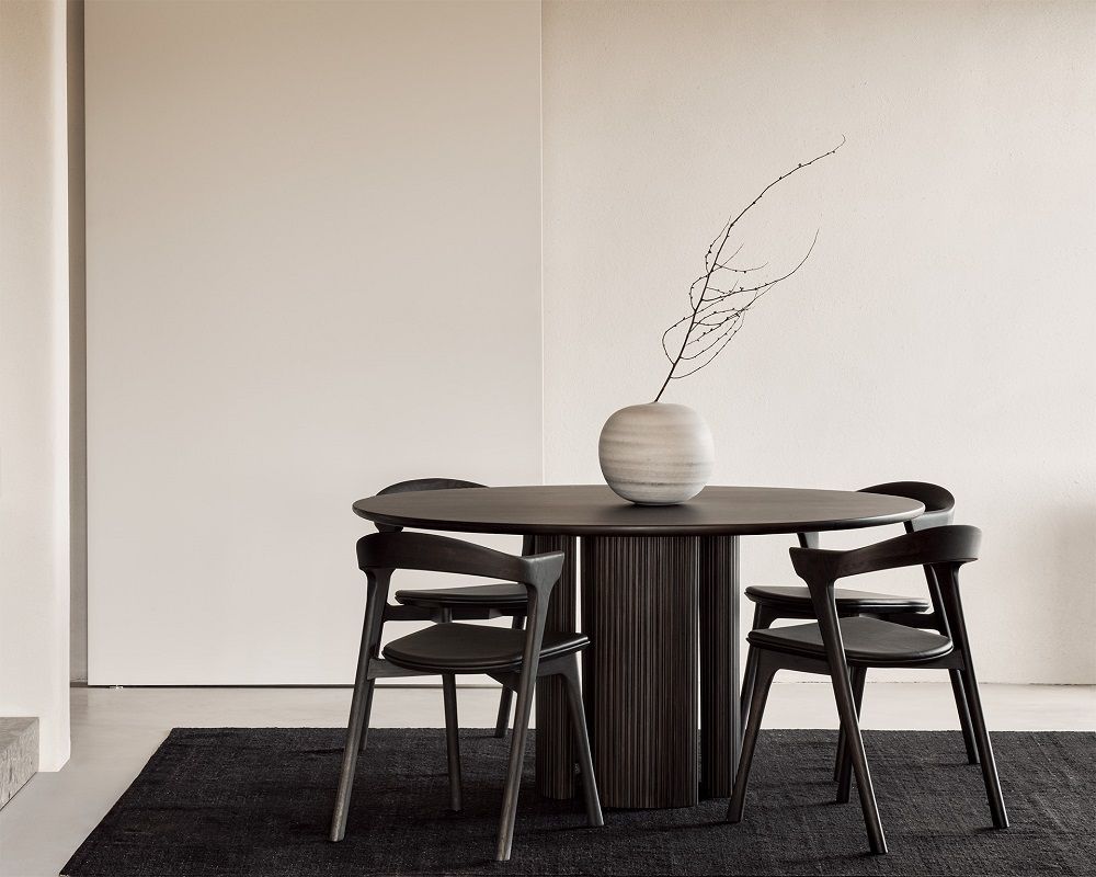 Roller Max Table ronde acajou marron foncé Ethnicraft
