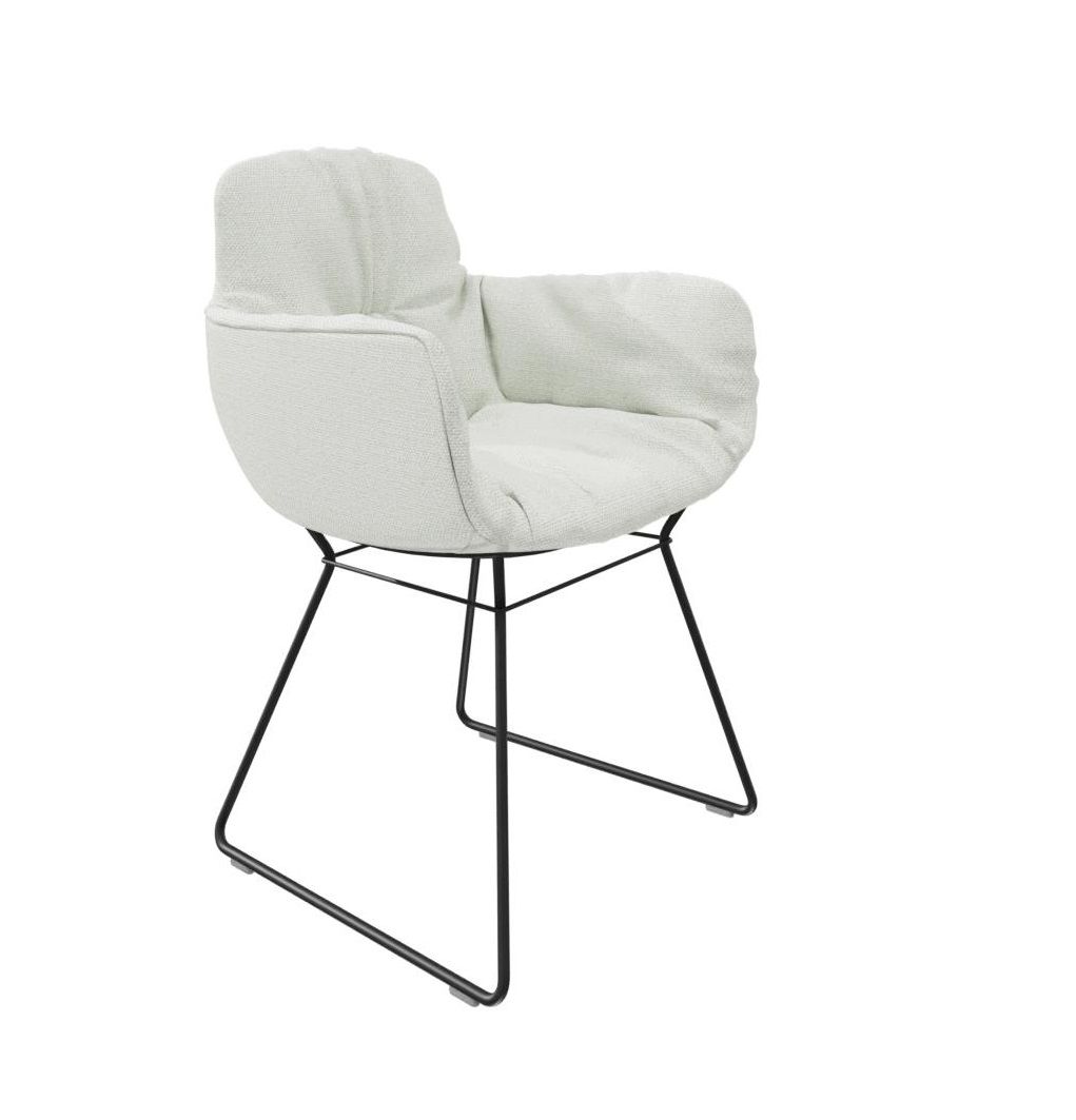 Leya chaise accoudoir haute Tissu Safire Freifrau Manufaktur