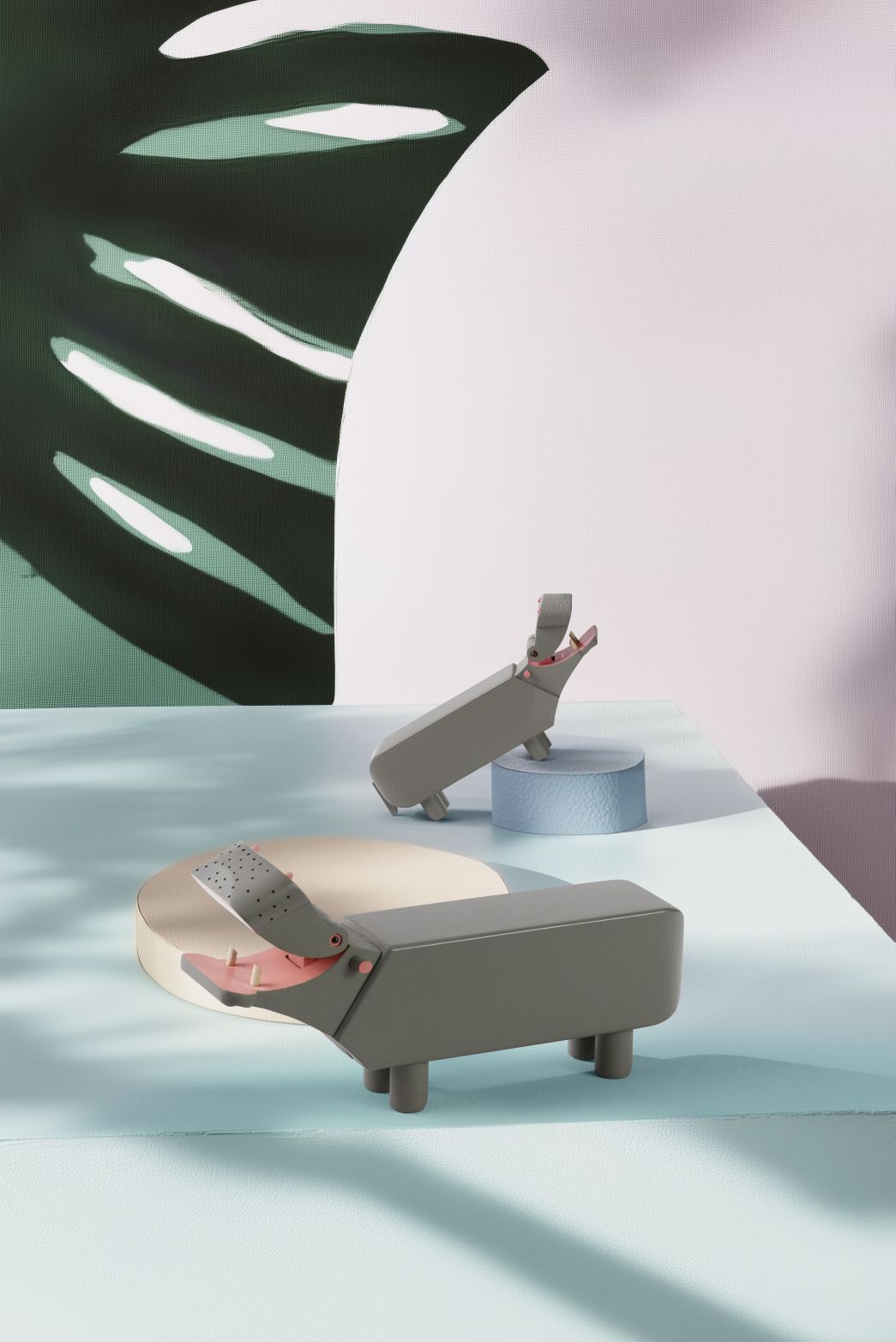 Hippopotame H9 cm gris Kay Bojesen