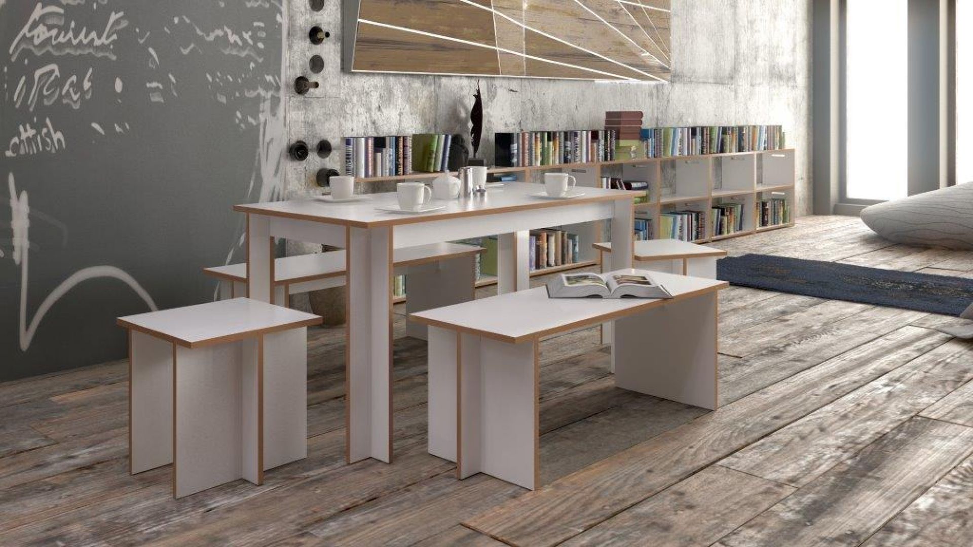 Tischgruppe tabouret Tojo
