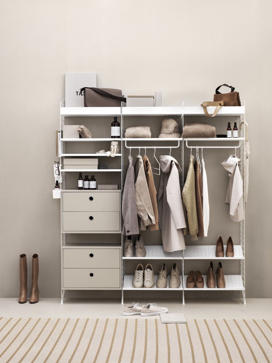 Étagère individuelle en métal bord haut L 58 cm String Furniture    