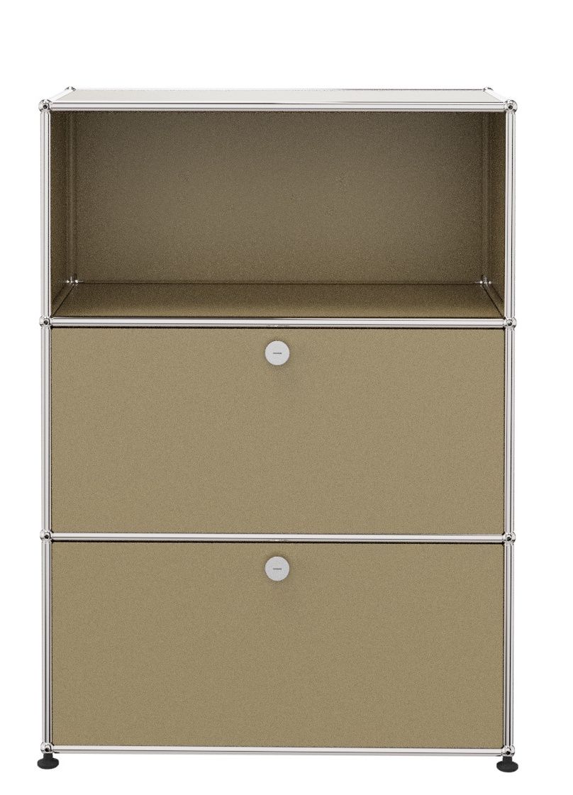 USM Haller Highboard mit 2 Klappen und 1 Fach offen-beige