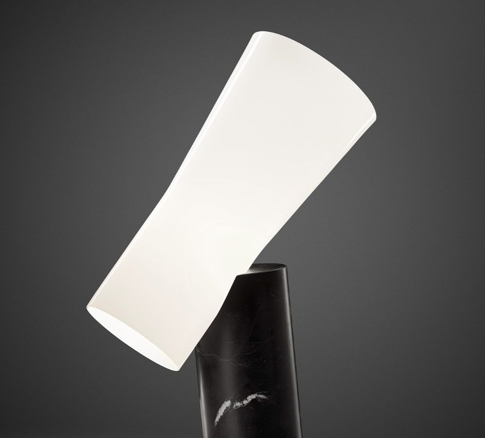 Nile lampe de table avec pied en marbre noir Marquina Foscarini OFFRE SPECIALE