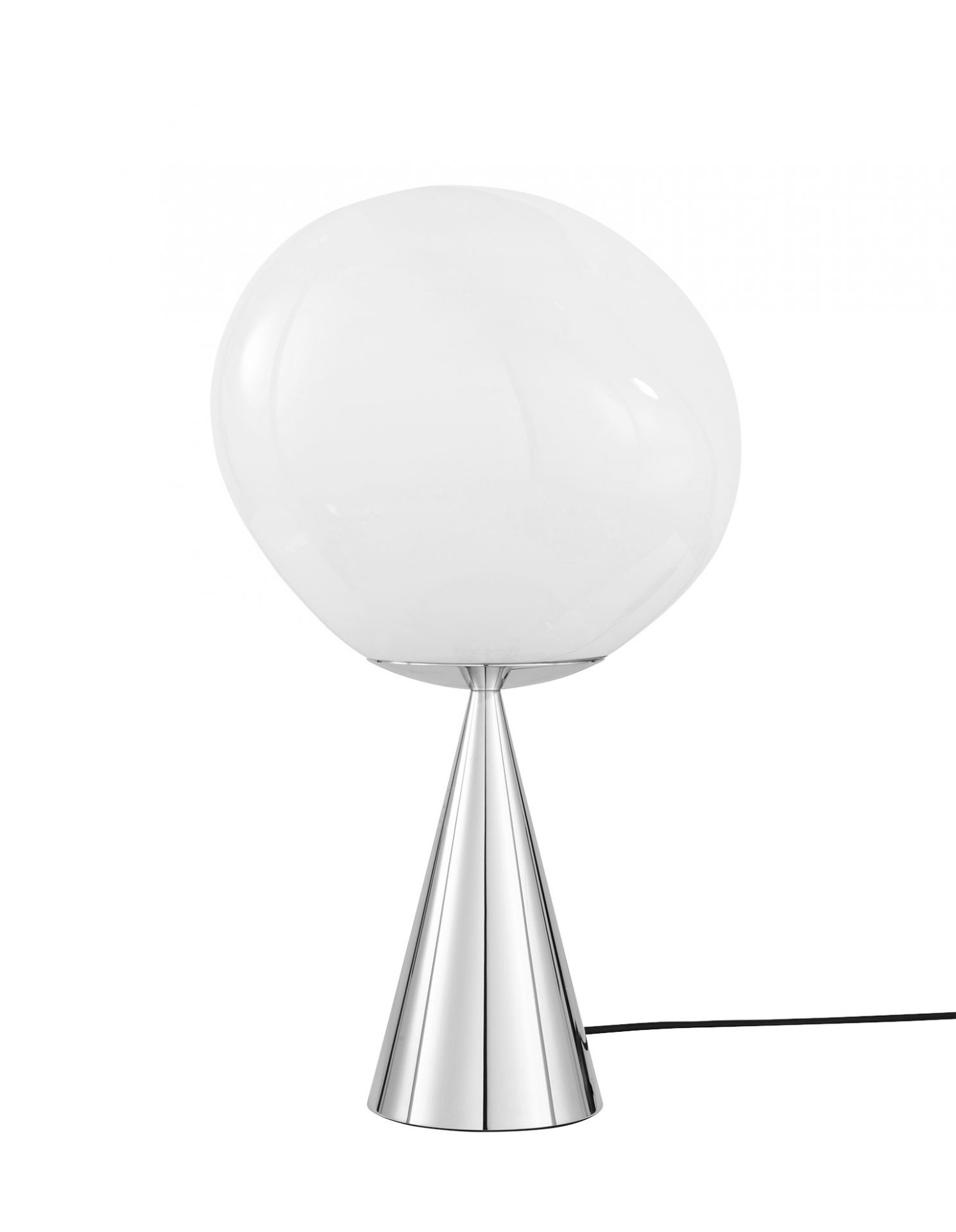 Melt Cone Fat Lampe de table argent - opale Tom Dixon
