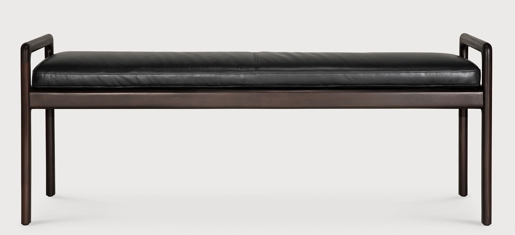 Jack Bench Banc avec assise rembourrée cuir noir Ethnicraft