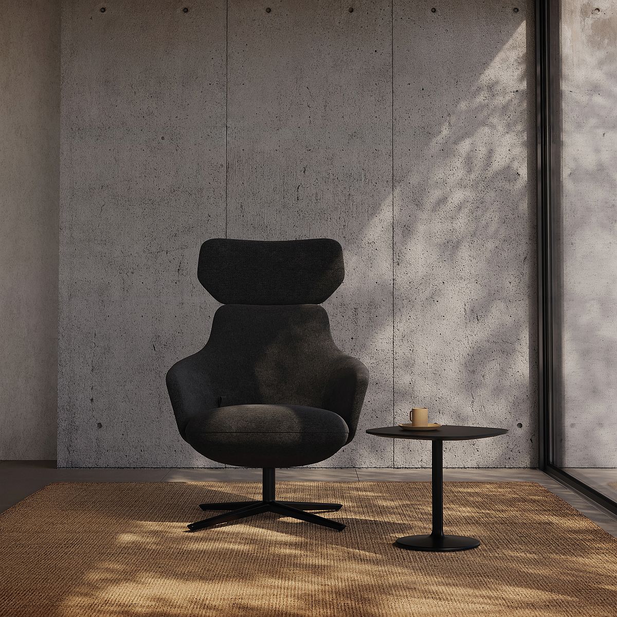Calma BU2332 Lounge Chair fauteuil pivotant Andreu World