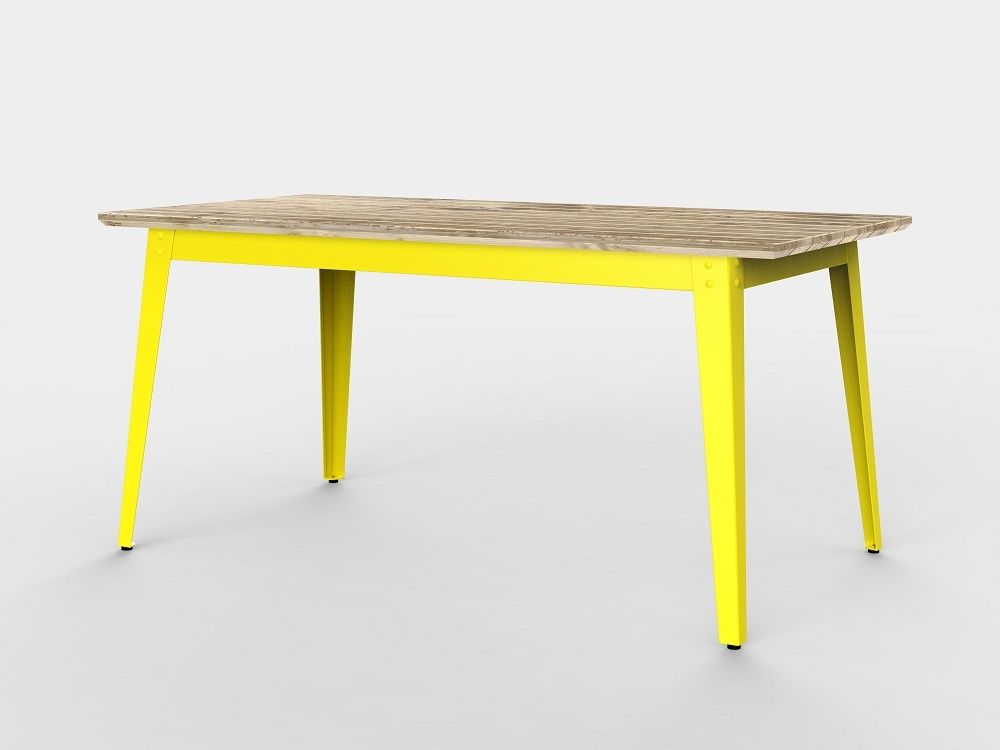 6Grad table en plein air Jan Cray Jaune bois brut