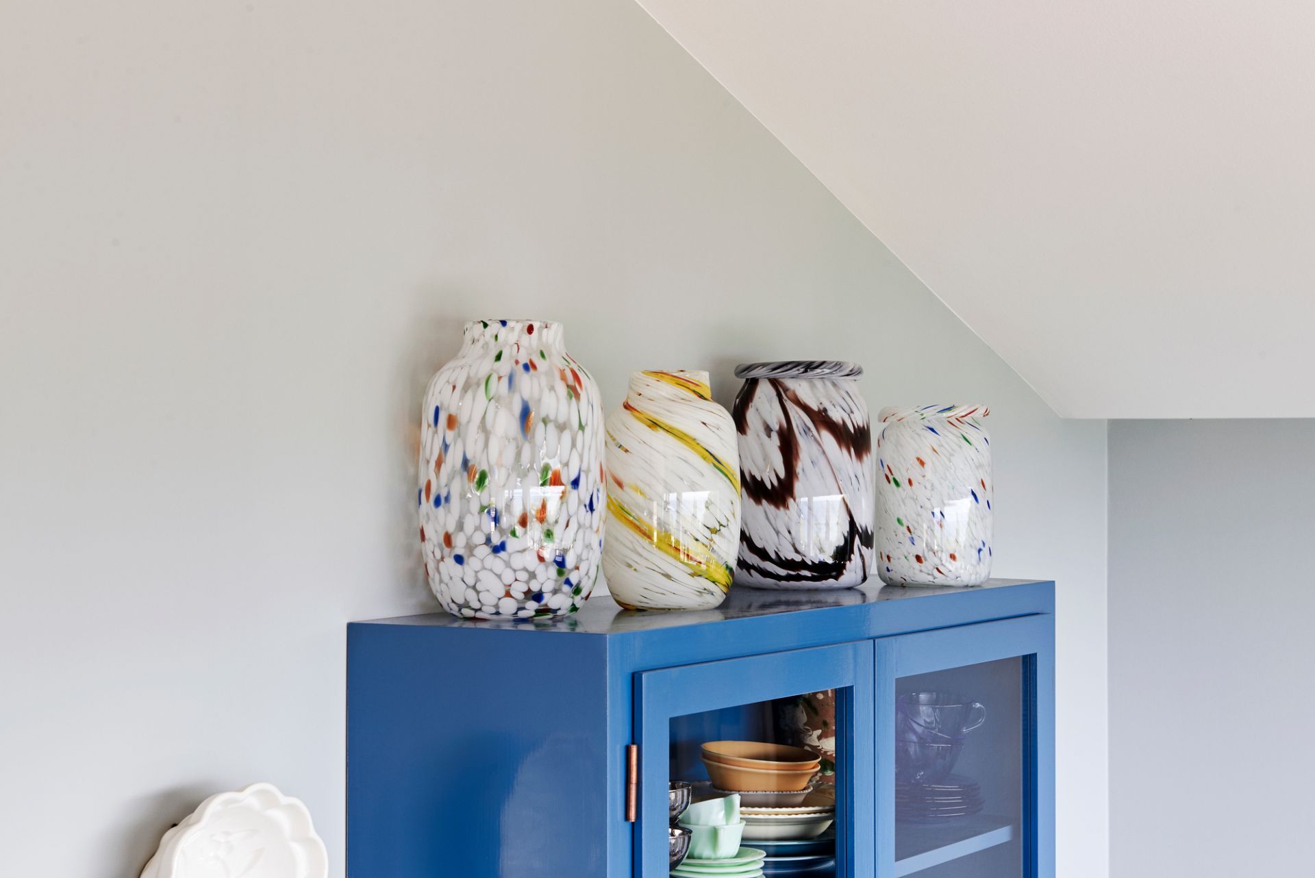 Splash Vase M White Dot Hay OFFRE SPECIALE