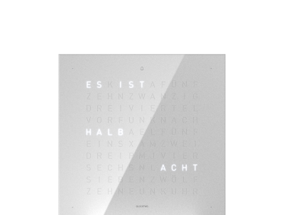 Cache avant pour l'horloge de table Earth 13.5 Allemande QLOCKTWO