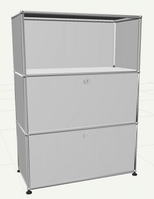 USM Haller Highboard ouvrir avec 2 portes et 1 tiroir