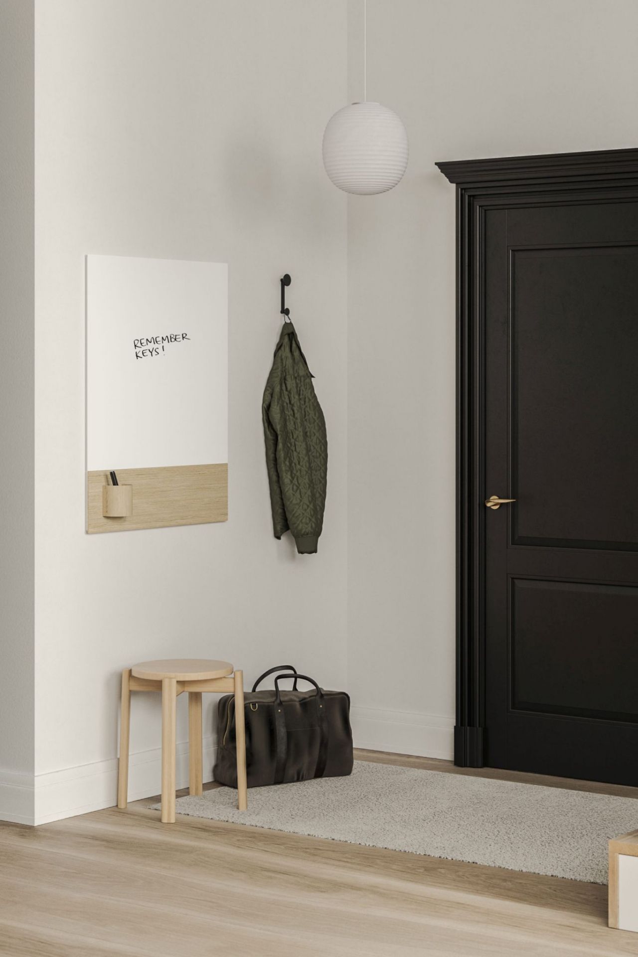 Tableau valise magnétique en bois avec accessoires