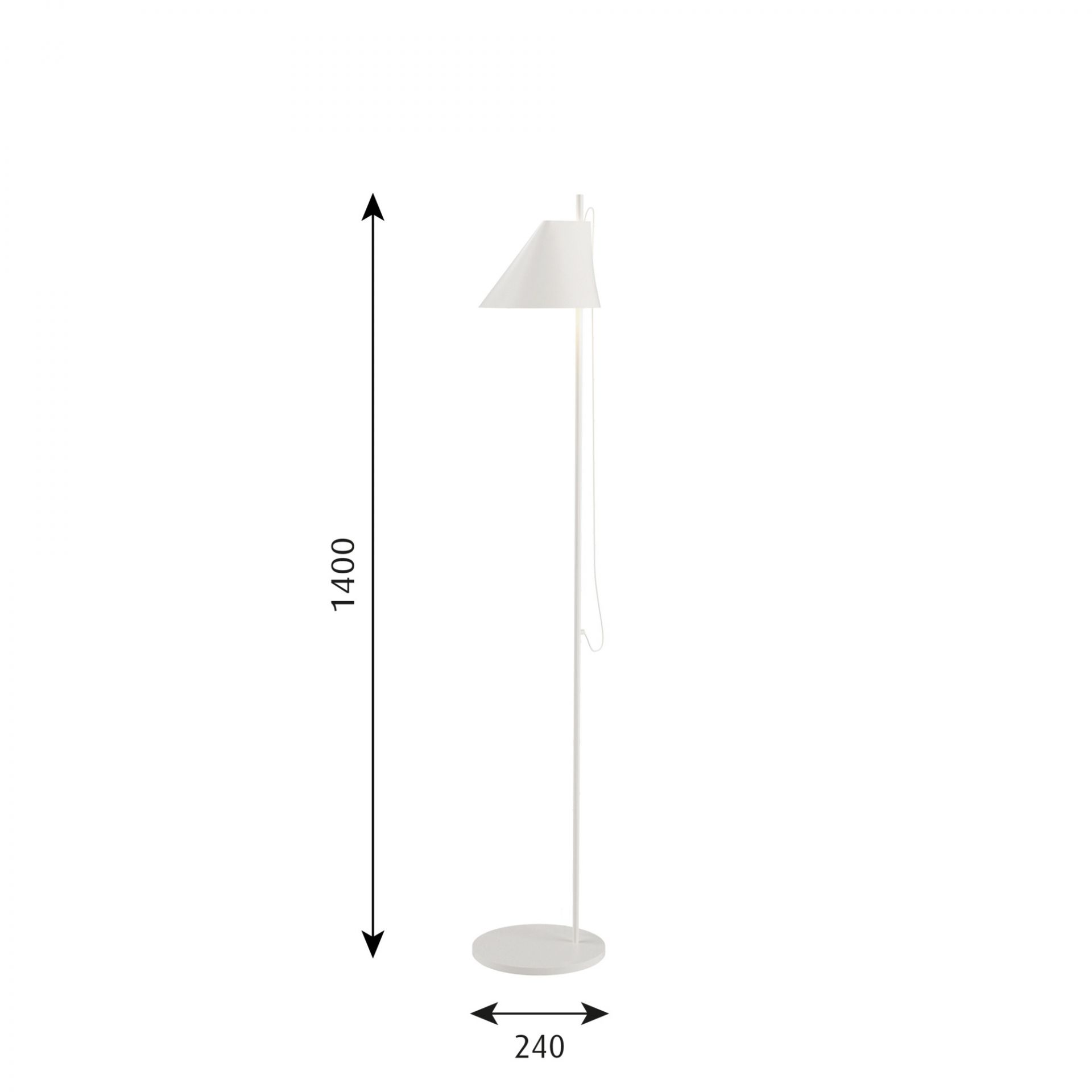 Yuh LED Lampadaire Louis Poulsen Blanc