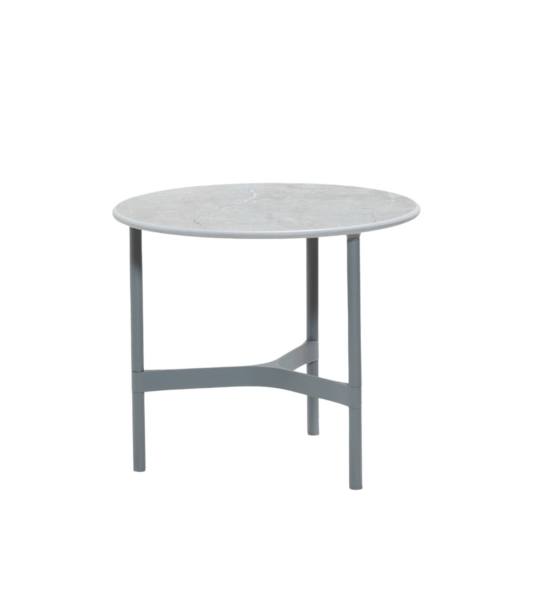 Twist Outdoor Beistelltisch CADRE GRIS CLAIR PLATEAU GRIS Cane-Line OFFRE SPECIALE