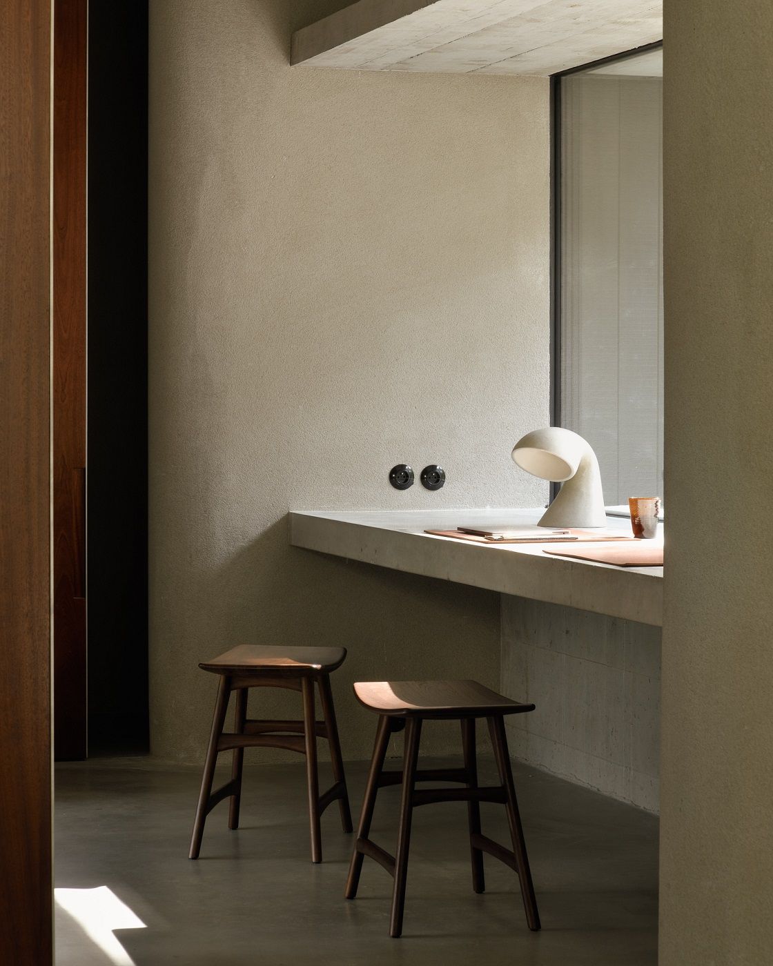 Tabouret Osso teck marron foncé Ethnicraft