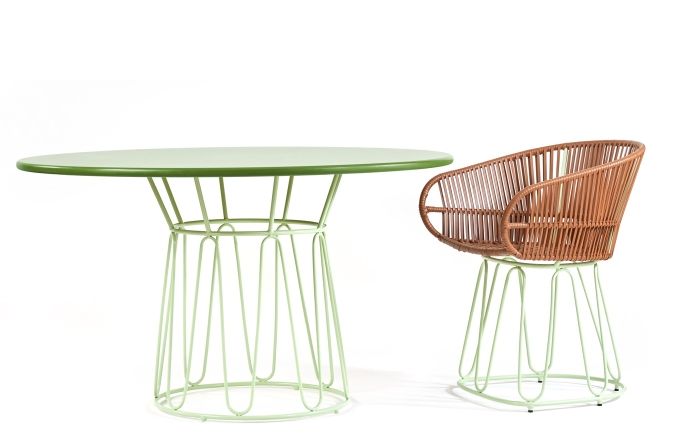 Circo Dining Table Table de salle à manger d'extérieur ames Vert pastel - Vert pastel