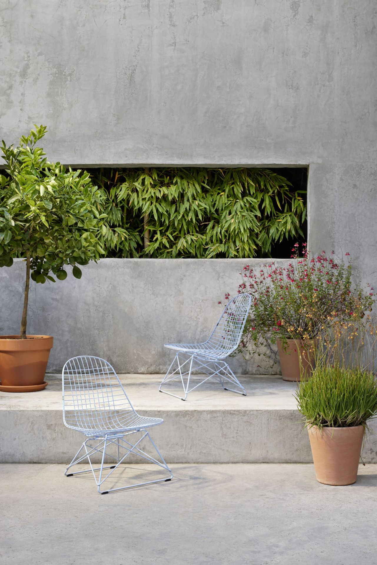 LKR-2 Wire Chair chaise avec assise et dossier revêtus Vitra 