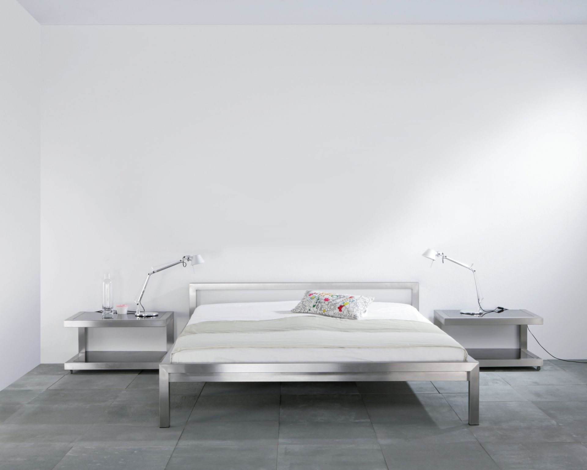Lit acier inoxydable pur H 666 VA 160 x 200 cm Hans Hansen