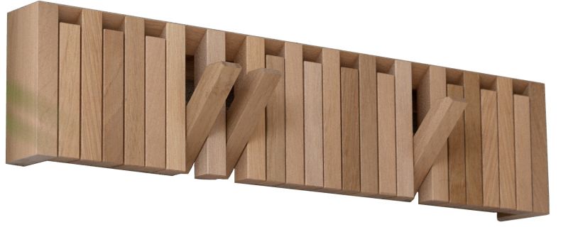 Porte-Manteau Mural Rabattable Style Piano – Robuste Bois Noyer 12 Crochets Pour Manteaux & Clés