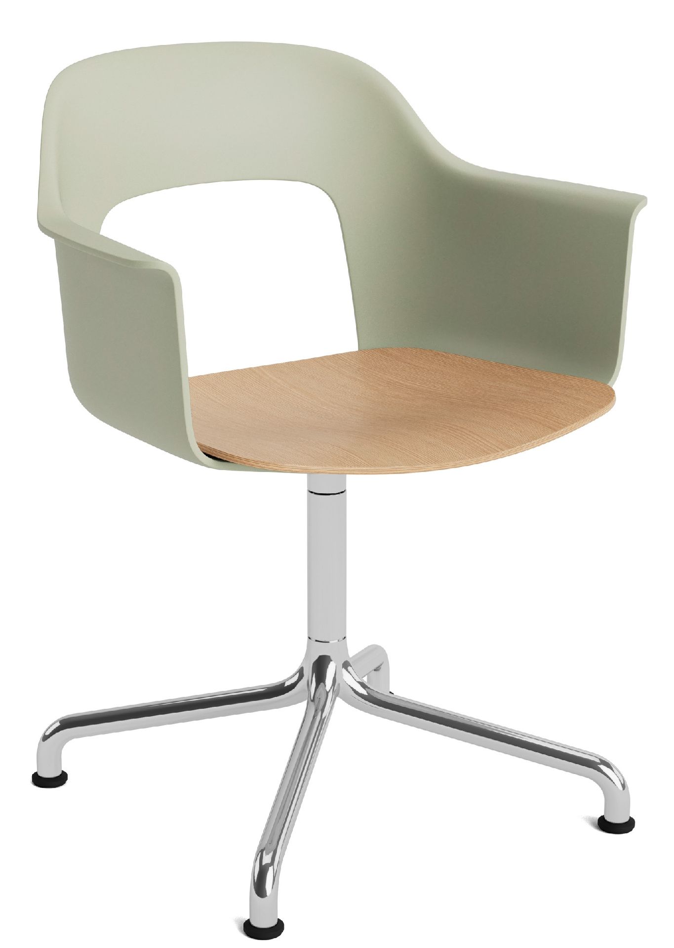 Layout Armchair 252 Fauteuil 4 pieds en étoile Pied pivotant avec base incurvée Hay  