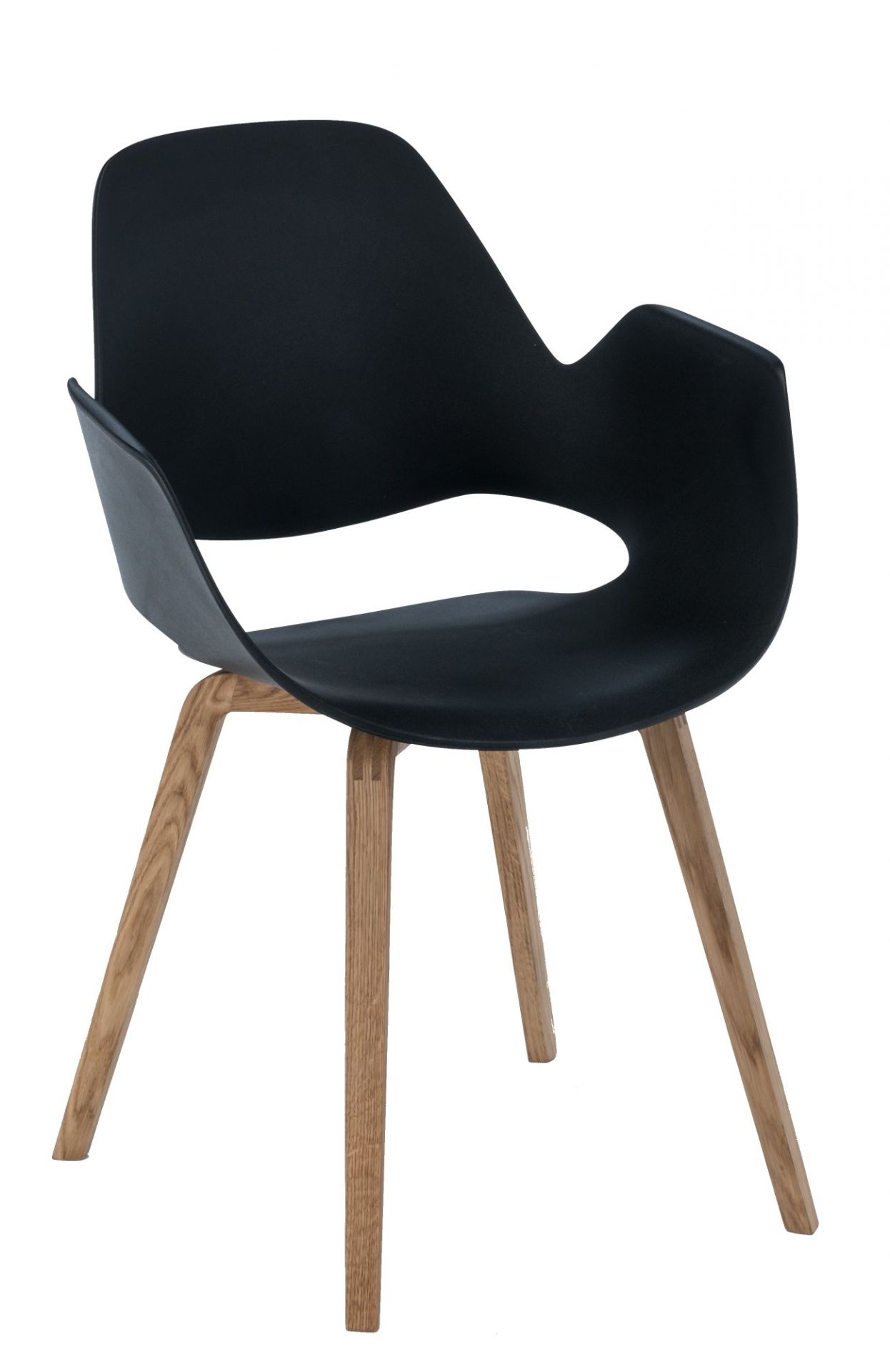 Falk chaise avec accoudoirs pieds en chêne massif Houe