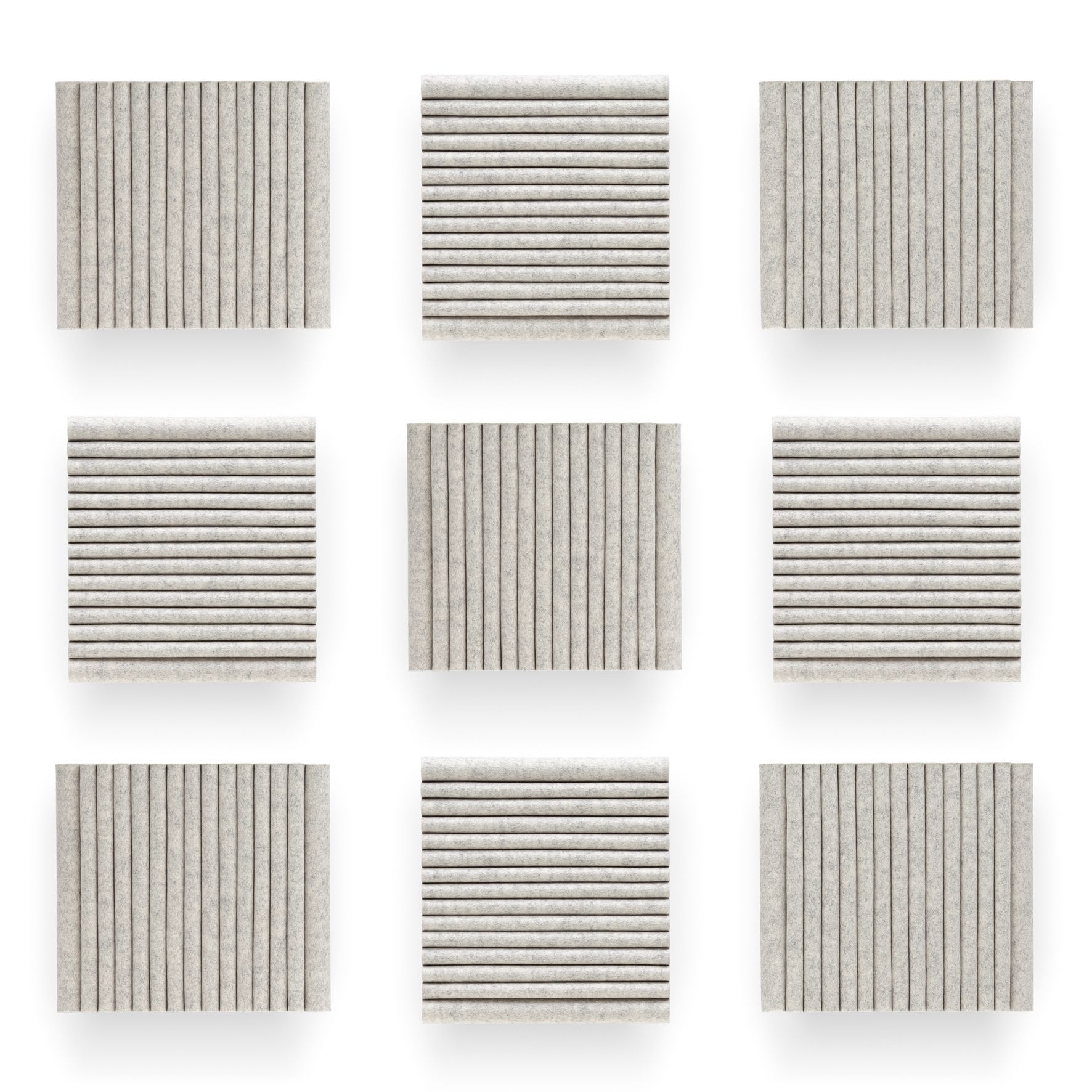 Welle Module mural carré Motif vertical avec 2 supports muraux Hey Sign