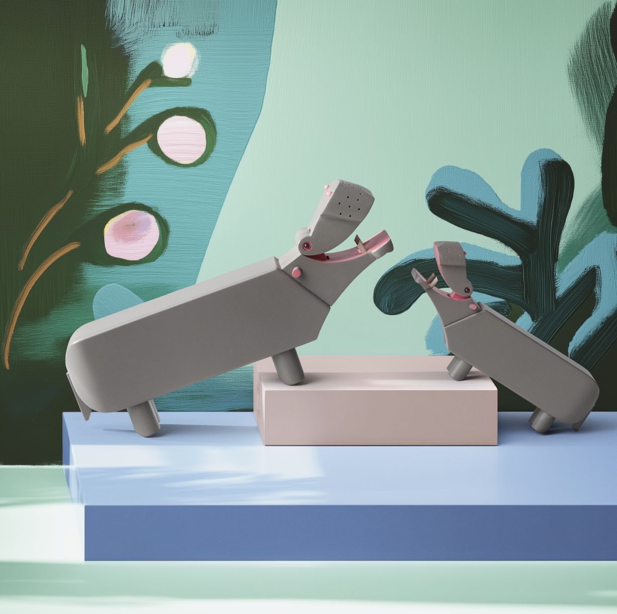 Hippopotame H9 cm gris Kay Bojesen