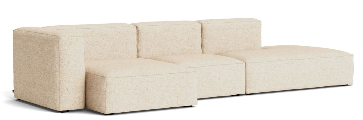 Beige Mags Soft Sofa mit Armlehne links, 3-Sitzer, modernes modulares Design für Wohnzimmer.