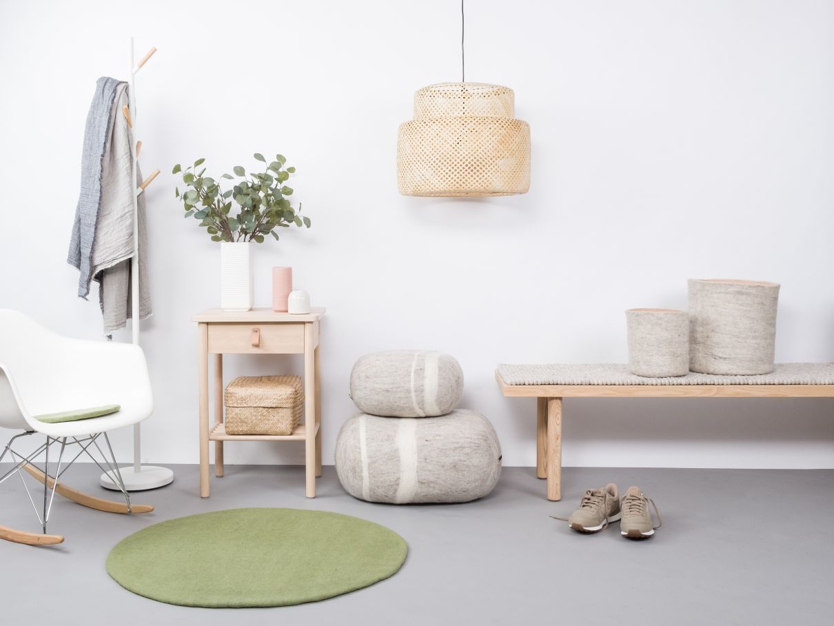 Mono Rond Tapis en feutre Ø 160 cm myfelt