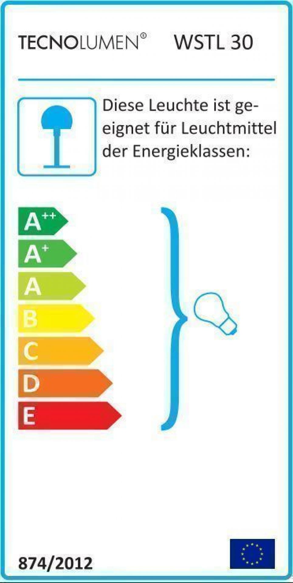 Wagenfeld WSTL 30 Lampadaire Tecnolumen