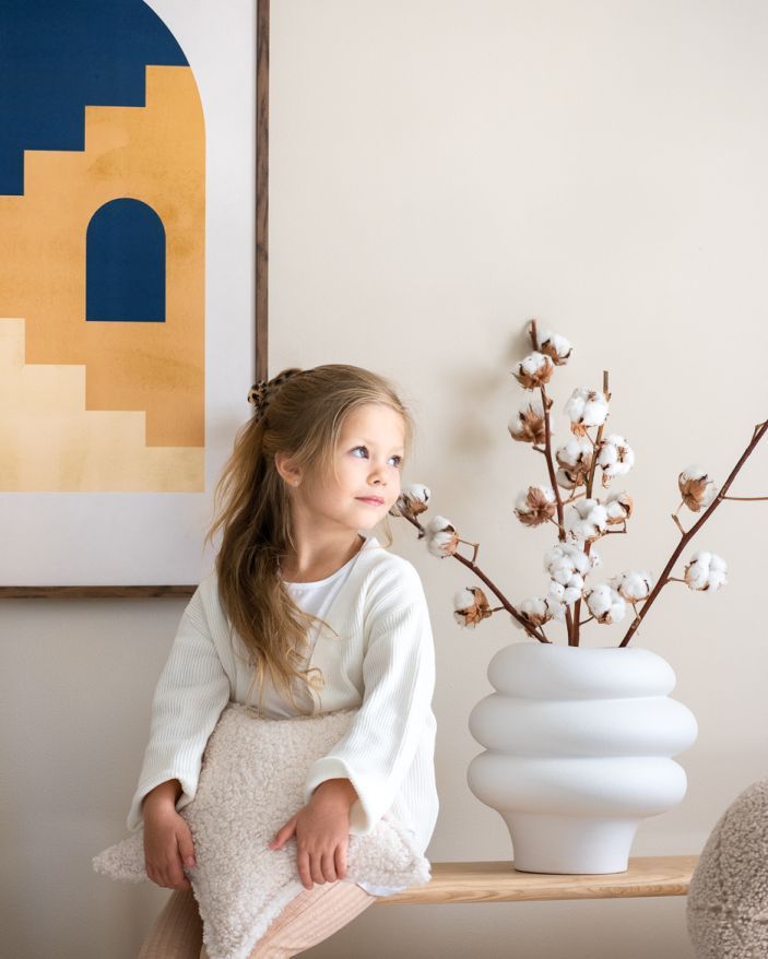 Coussin étoile pour enfants Wigiwama blanc crème