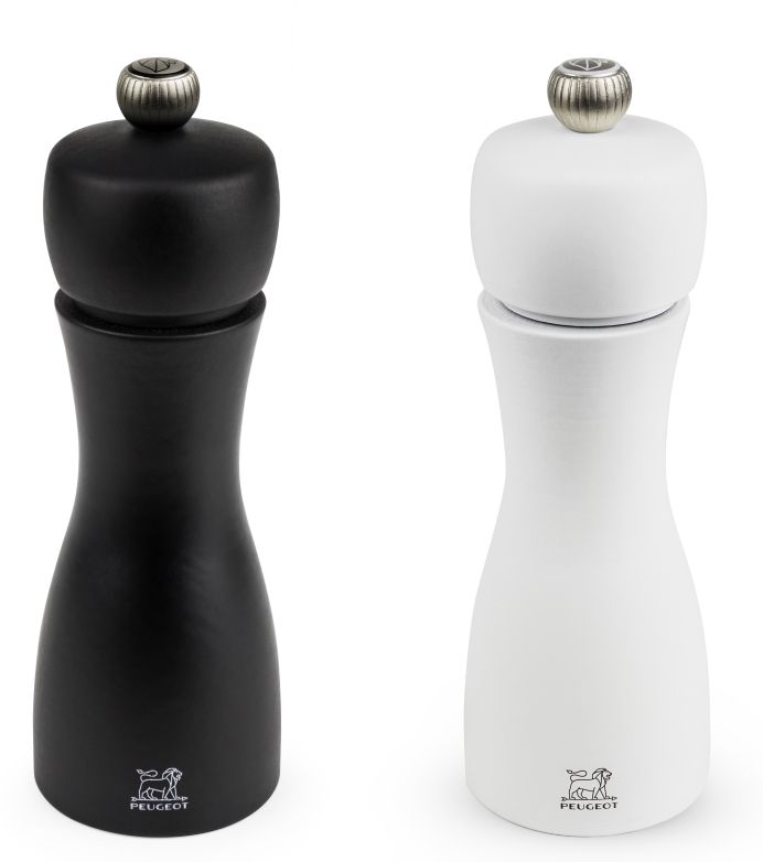 Duo Tahiti blanc et noir Duo moulin à sel et à poivre Peugeot