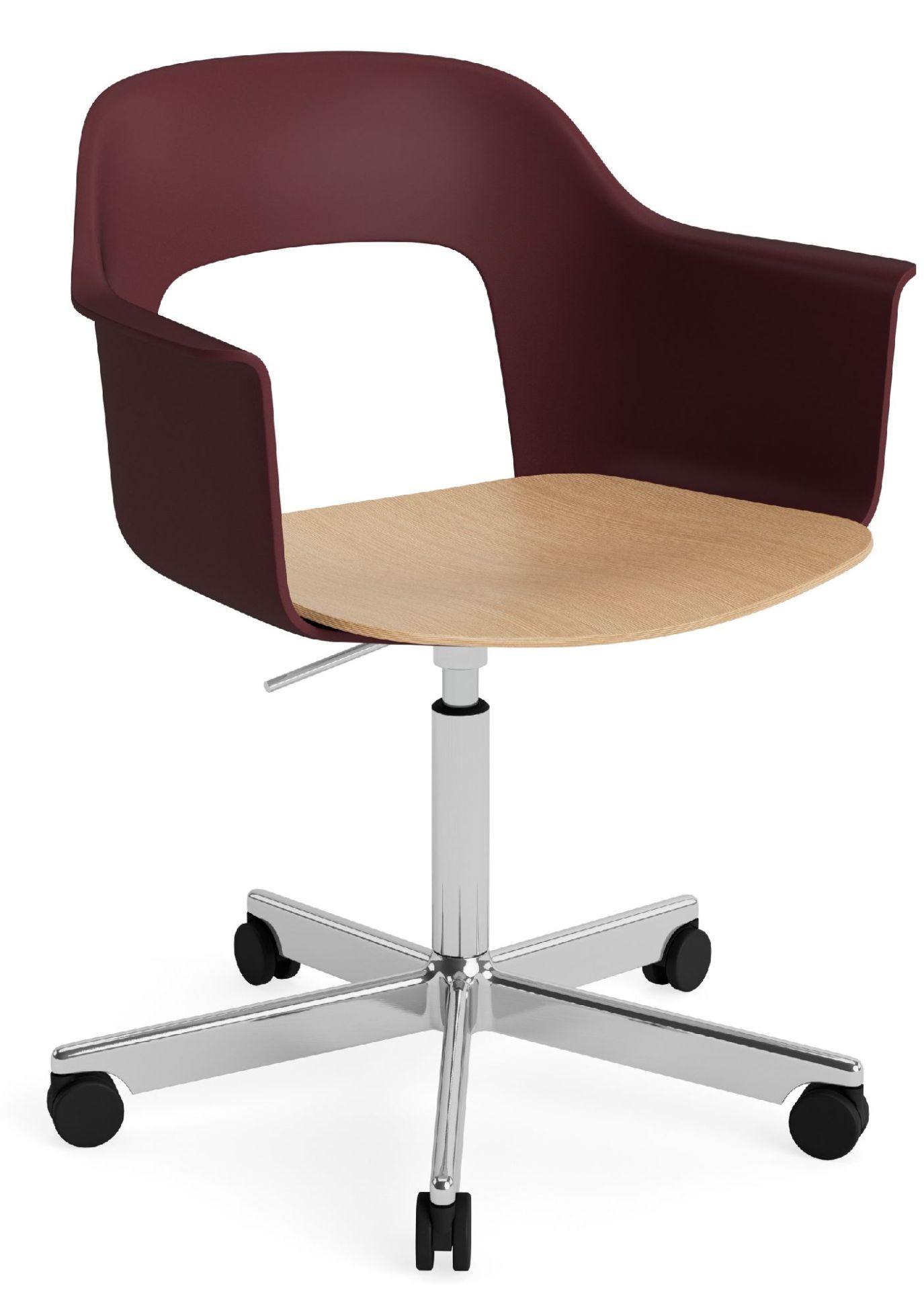 Layout Armchair 242 Fauteuil 4 pieds en étoile Vérin à gaz avec fonction pivotante Hay