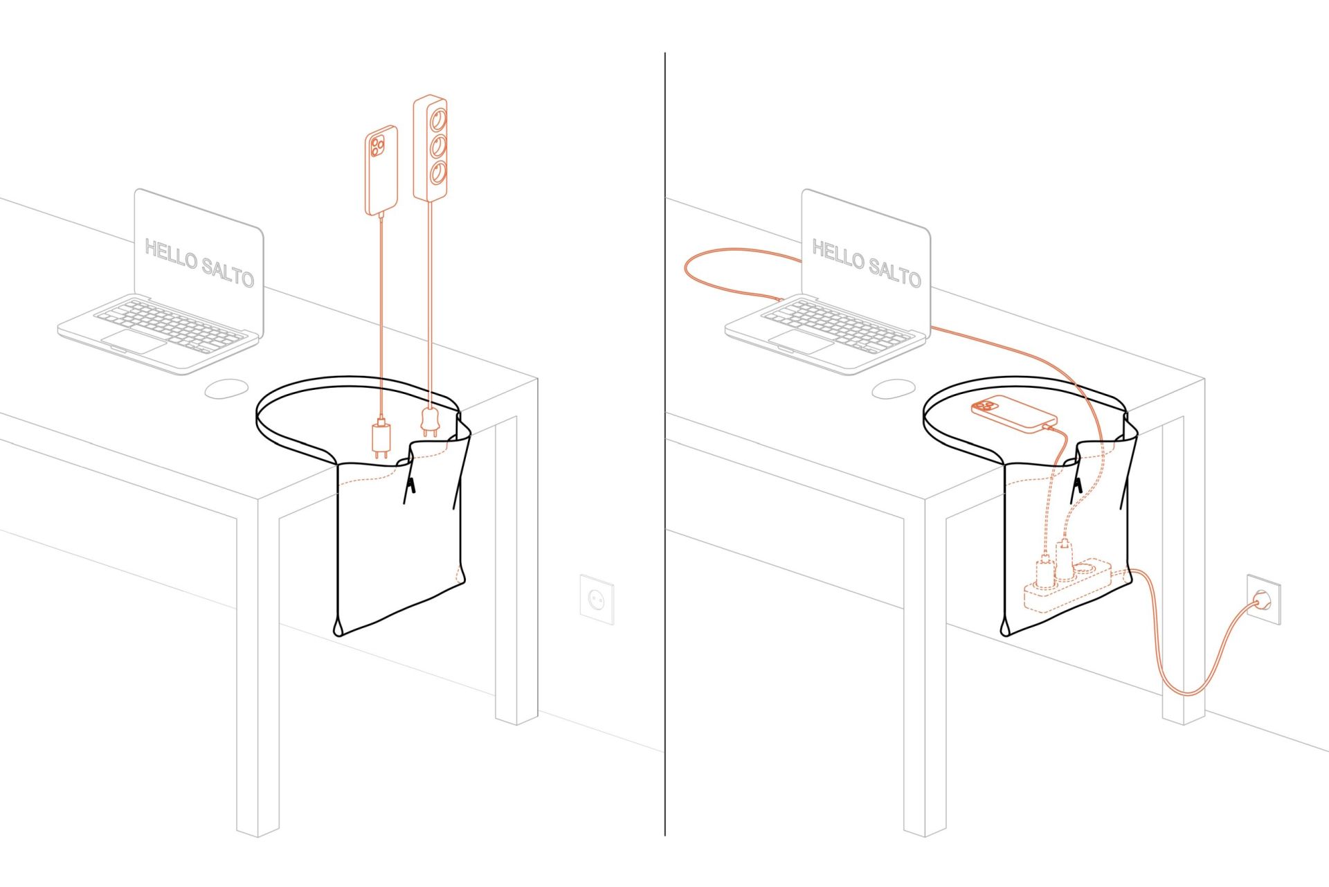 Salto Meuble en papier / Organizer Richard Lampert