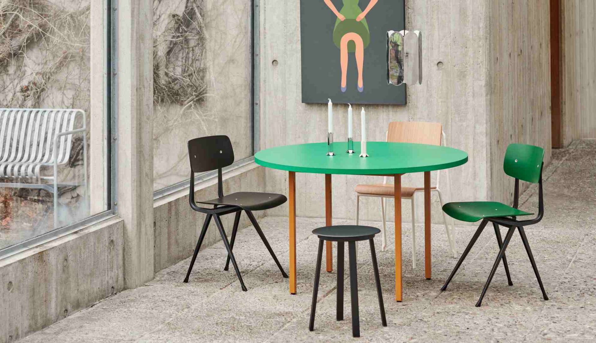 Two Colour Table 105 cm Hay