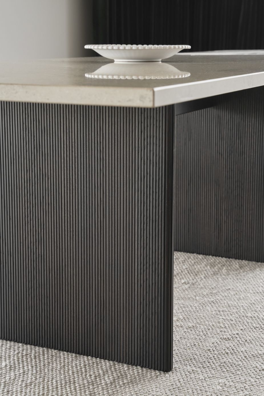 Cabin Square Table Table à manger Jura Gris Bleu/Chêne foncé Vipp 