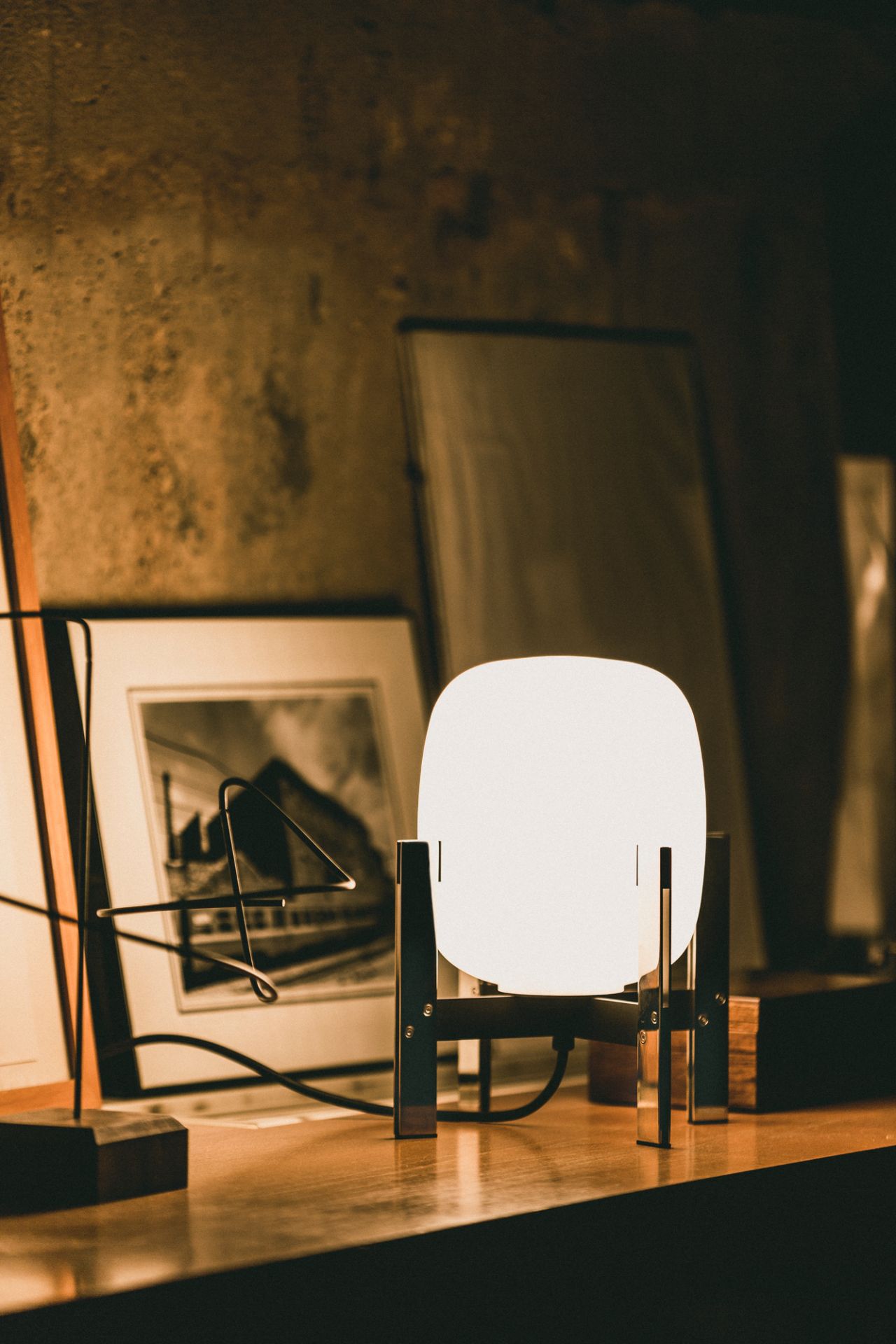 Cestita Metálica lampe de table / lanterne de table Santa & Cole