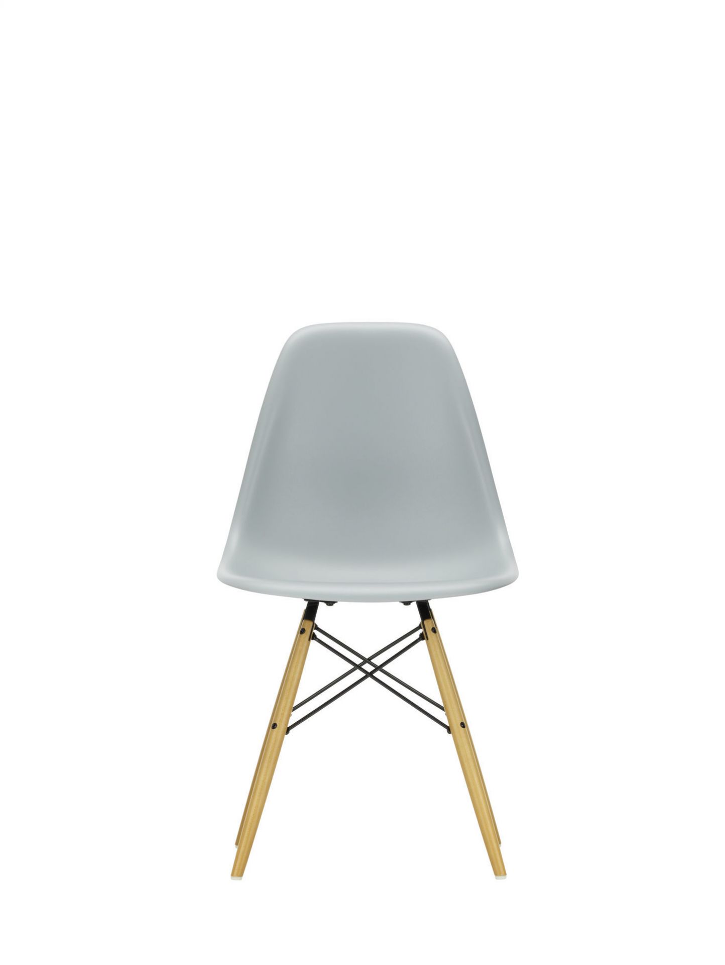 Eames Plastic Side Chair DSW Chaise Vitra Érable noir - poppy rouge