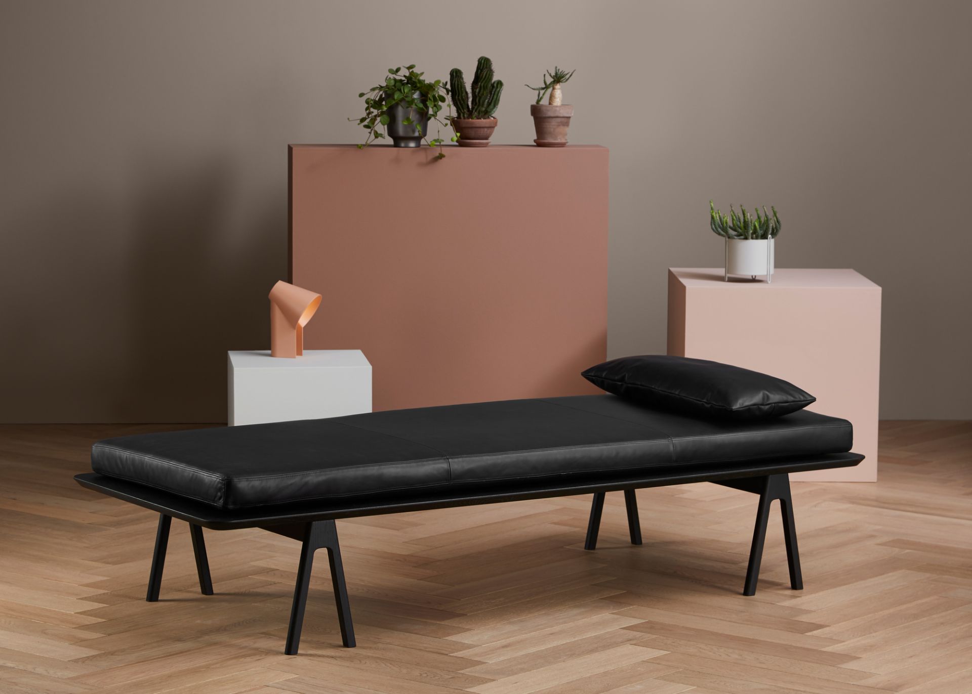 Level Daybed Fainéant Blanc/Noir Woud