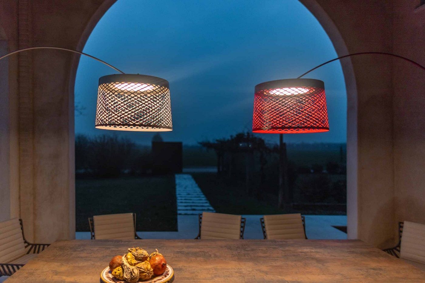 Twiggy Grid Lampadaire carmin Foscarini