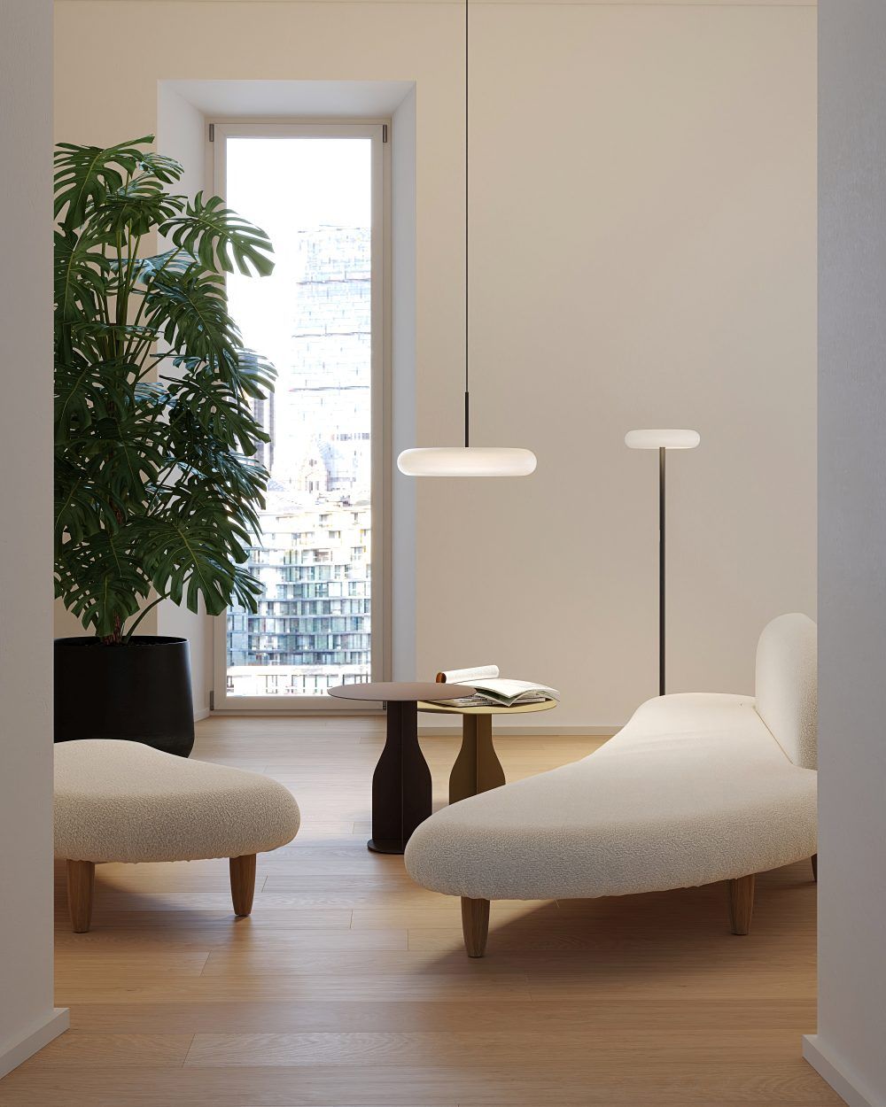 Lampadaire Oto pied rond Belux 