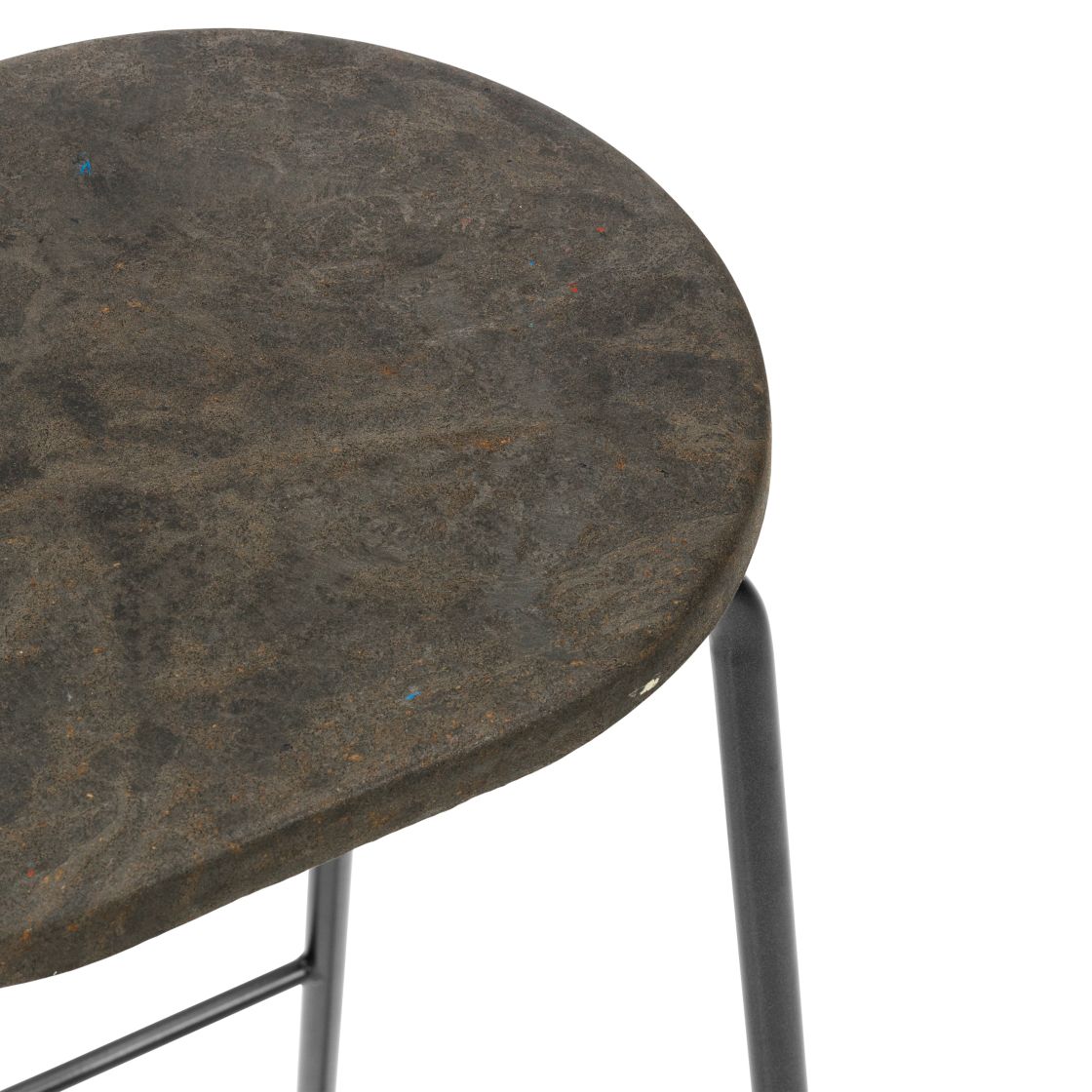  Earth Stool Tabouret de bar Mater Waste foncé H 74 cm