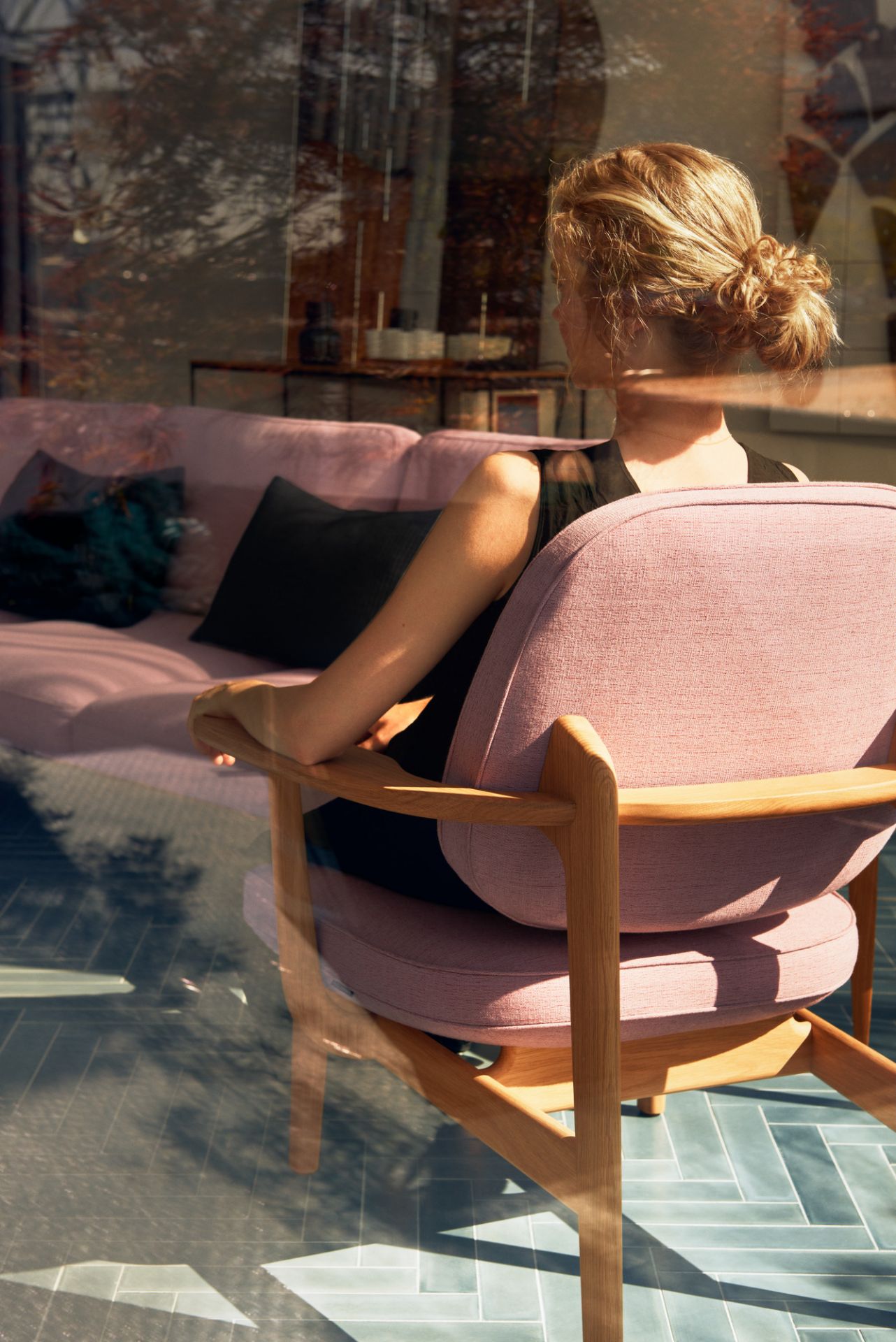 Fred Chaise longue chêne verni Fritz Hansen