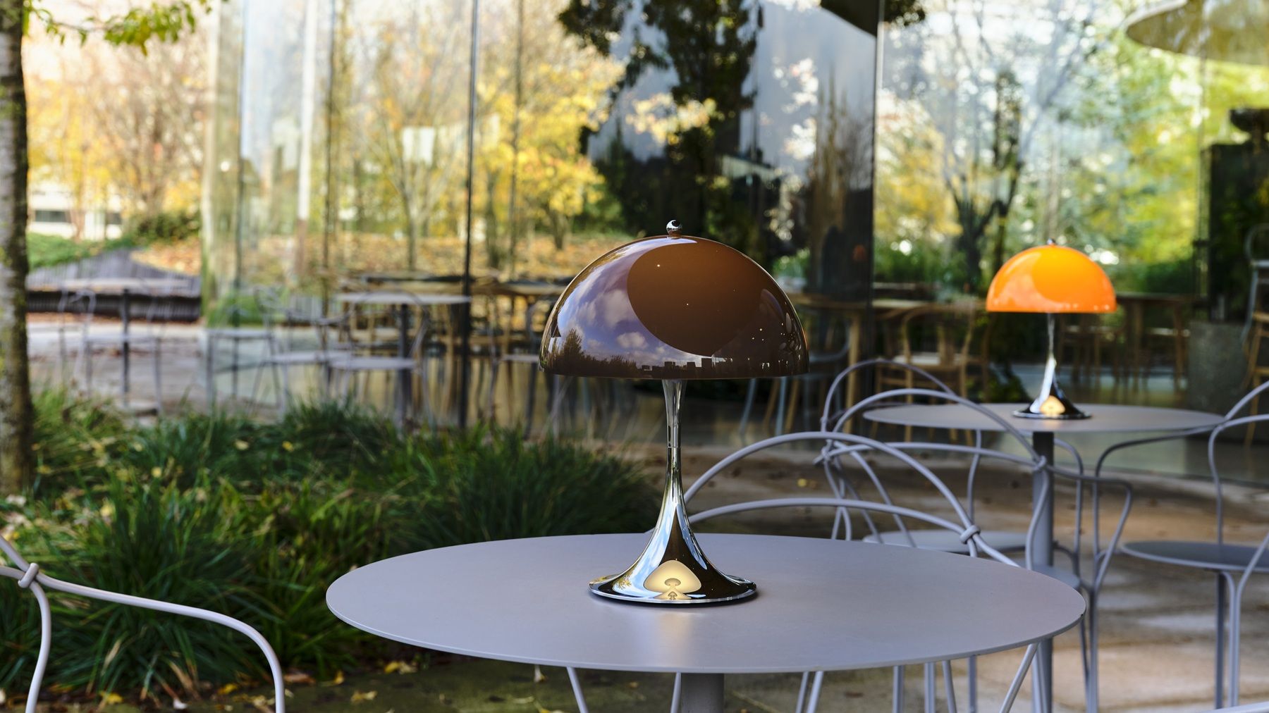 Panthella 250 Portable Chrome Lampe à batterie / lampe de table Louis Poulsen