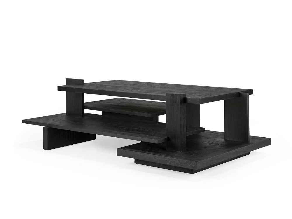 Teak Abstract Coffee table Table basse Noir Ethnicraft