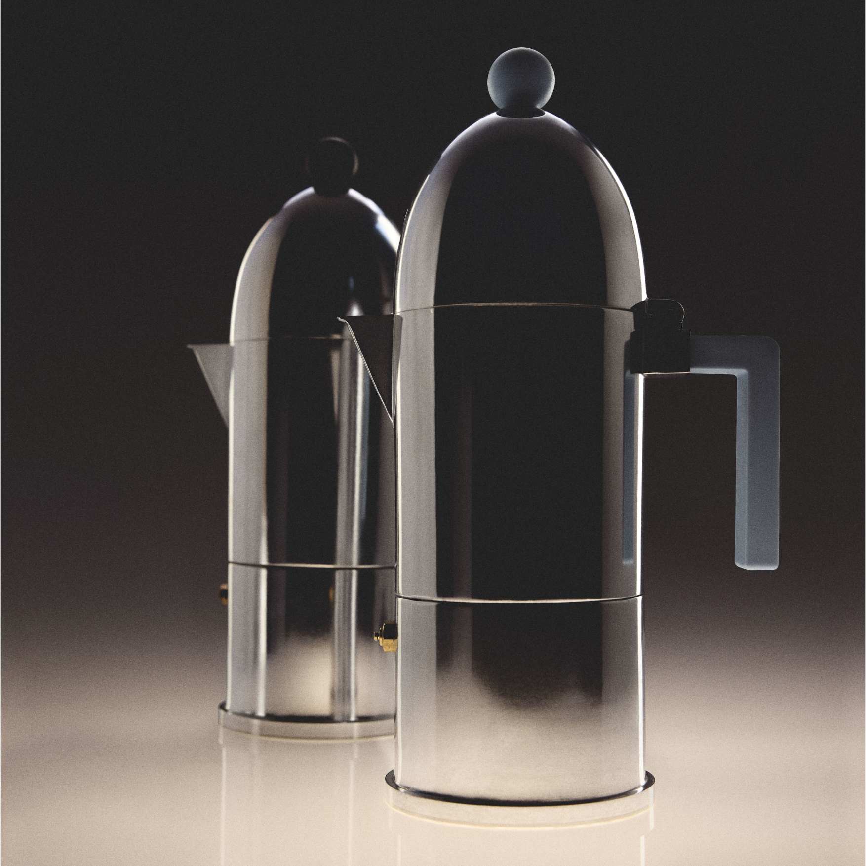 La Cupola 9095/6AZFM Cafetière espresso bleu clair Alessi