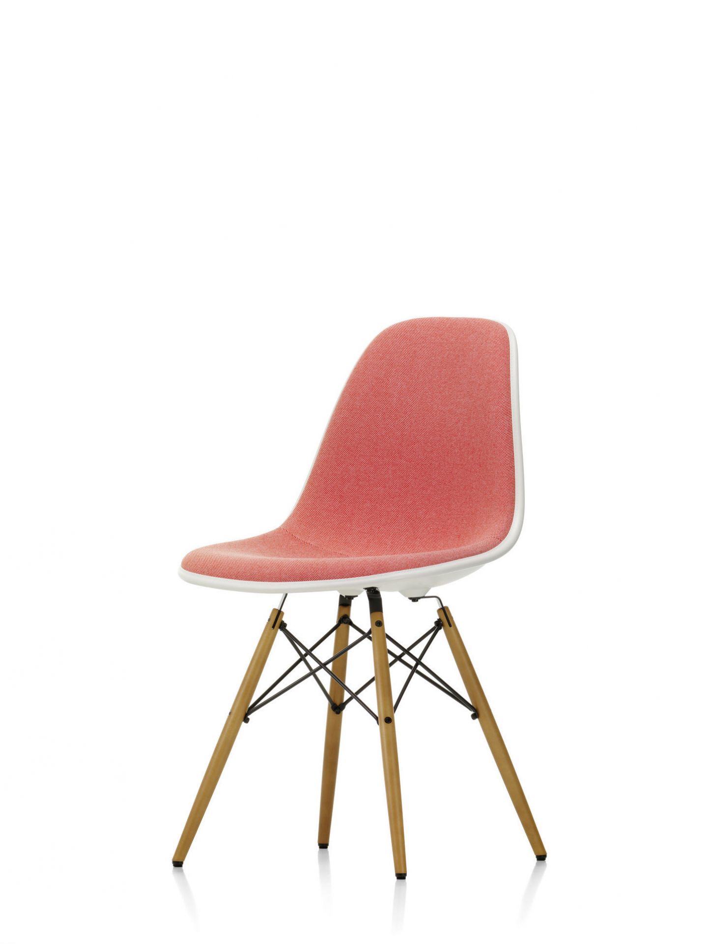 Eames Plastic Side Chair DSW chaise entièrement rembourrée Vitra